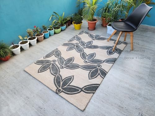 Image of Soft Pure Woolen Modern Collection Tufted Carpet for Living Room,Bedroom'Kitchen and Hall (6 X 8) Feet