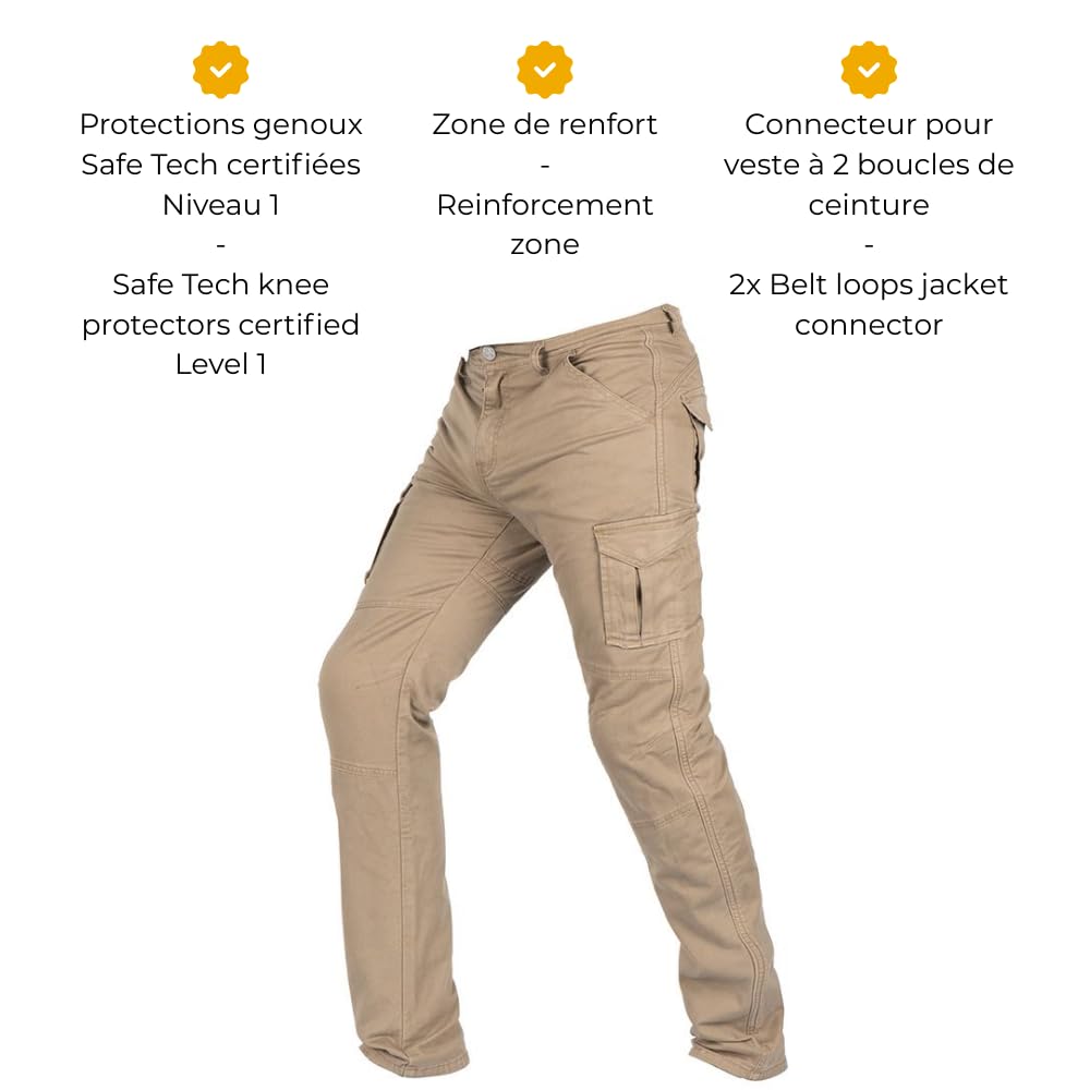 Pantalon Moto BATILIUS homme Homologué EN17092 A mi-saison M
