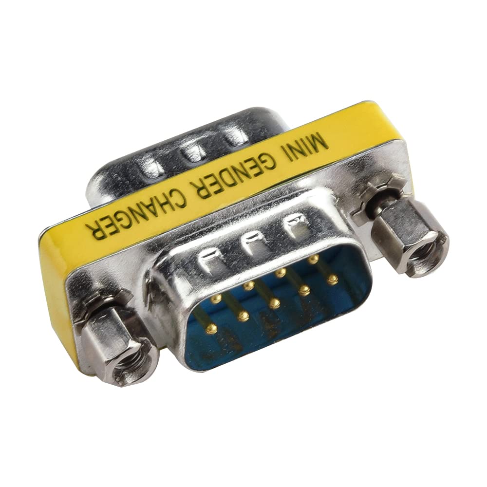 DB9 Male to Male Serial Cable Couplers - 2 Pack -2 DB9 Male to Male Serial Cable Couplers - 2 Pack -2