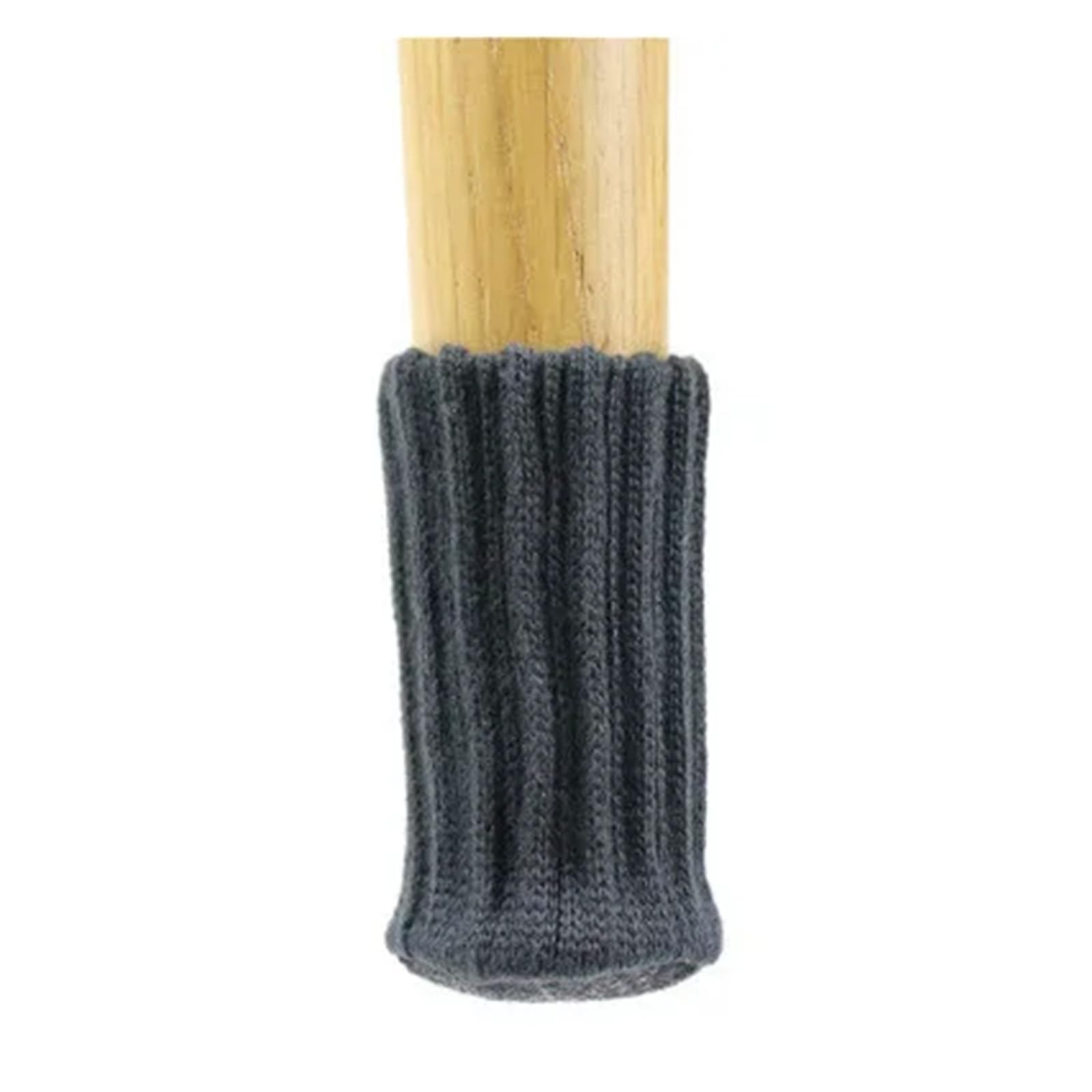 Chair Leg Floor Protectors 4Pcs Knitted Chair Leg Cover Furniture Feet Socks Covers Floor Protectors Caps(4x Dark grey)