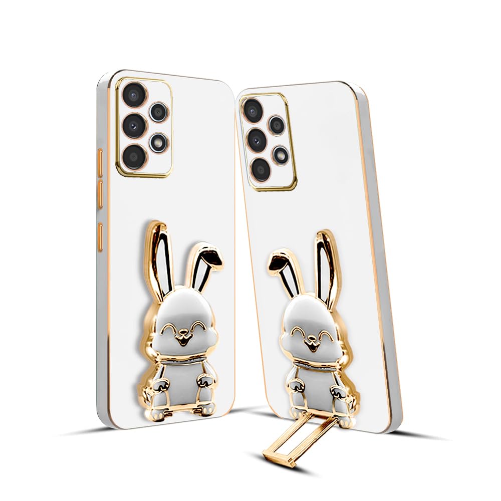 KARWAN®️ 3D Bunny with Folding Stand Back Cover Case Compatible for Samsung Galaxy A33 5G | Slim electroplated case | Stand case | Soft TPU | Space Astro Theme | Camera Protection-Black. (B0CGNZ5571) Amazon Price History, Amazon Price Tracker