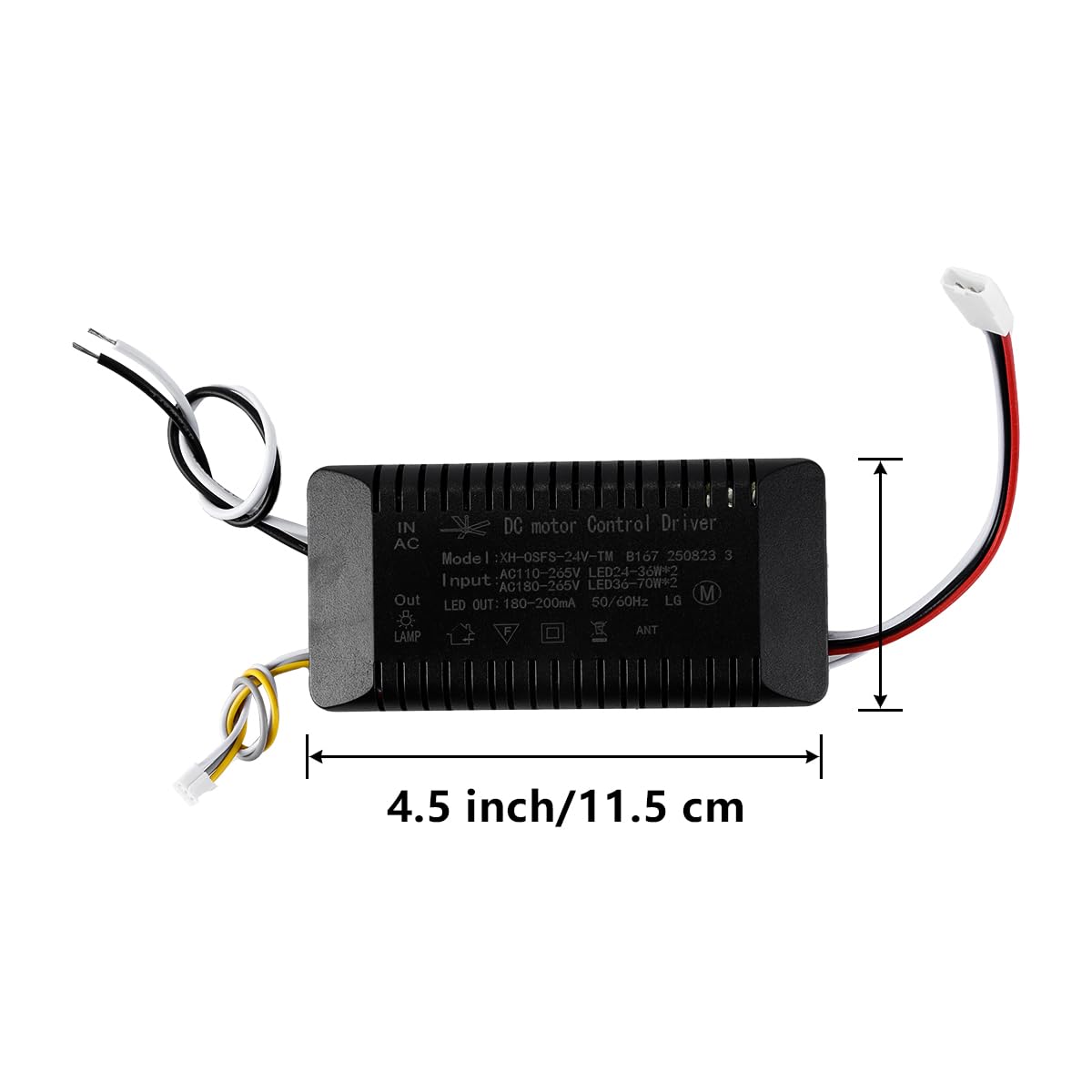 Ausi Kit di controllo remoto per ventilatore da soffitto, controller dimmerabile con impostazioni di frequenza variabili, funzione di monitoraggio della batteria