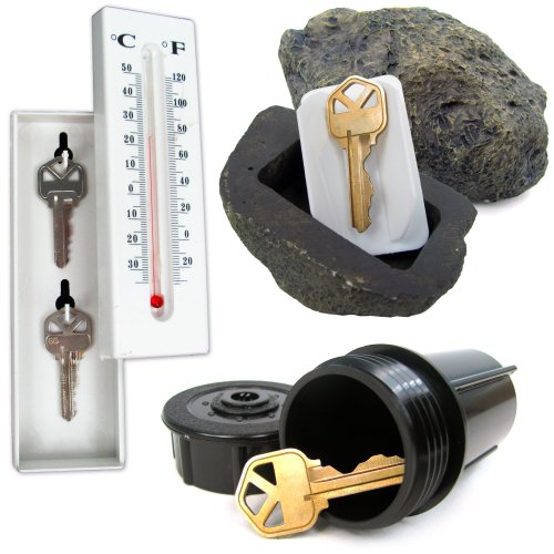 Stalwart Hide a Key Set - Includes Rock, Thermometer and Sprinkler