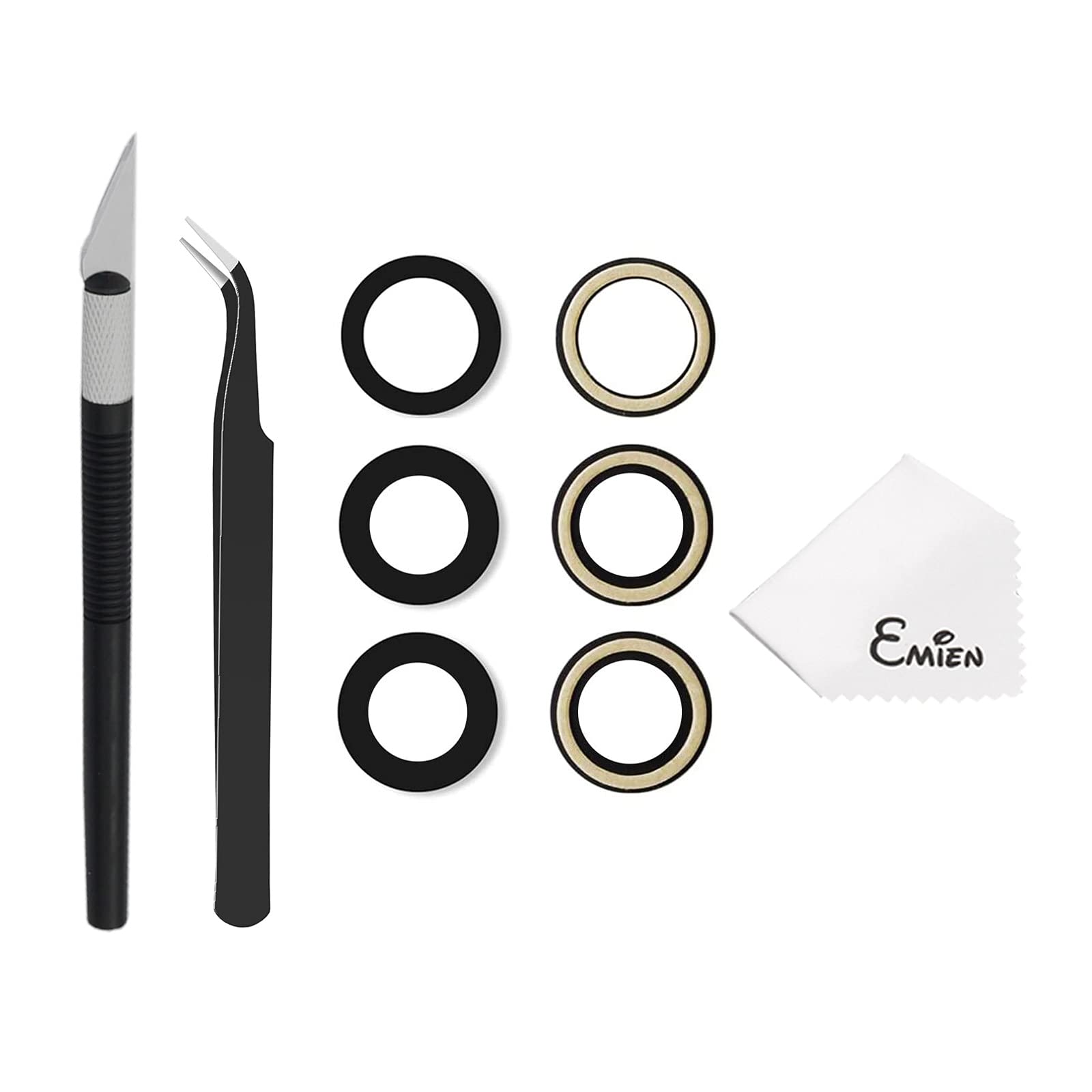 EMiEN Back Rear Camera Glass Lens Replacement for iPhone 13 Pro and iPhone 13 Pro Max with Reparing Tool