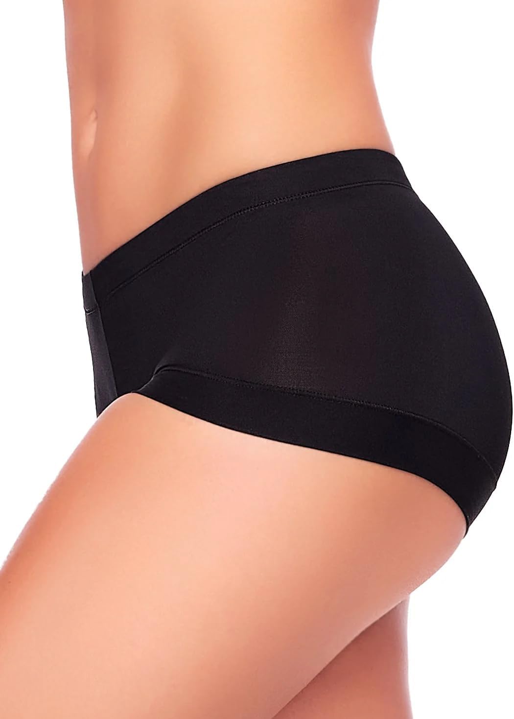 Ilusion 1407 - Women's Seamless Underwear – Boyshorts Panties, Booty Lifting Boxer Brief Style with Full Coverage
