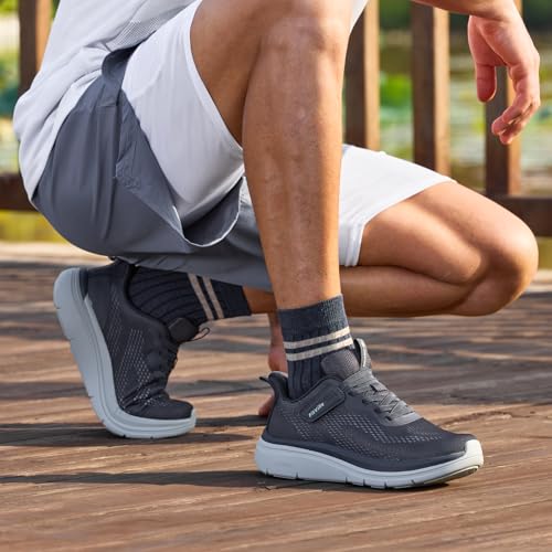 Image of FitVille Wide Walking Shoes for Men Extra Wide Width Sneakers with Arch Support Comfortable Lightweight Running Shoes for Men for Gym-Cloud Wanderer V22