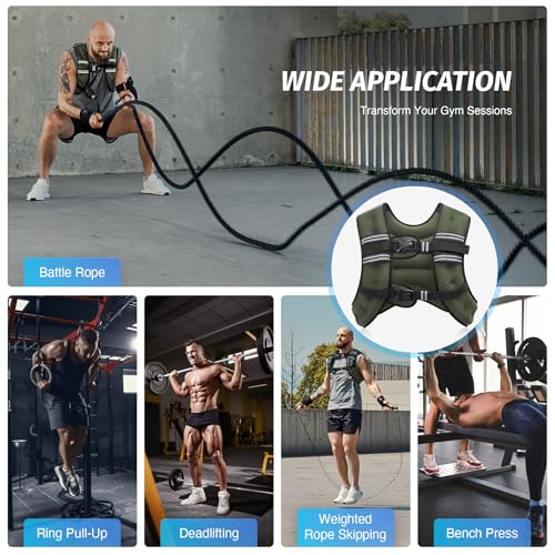 image for ZELUS Weighted Vest, 6lb/8lb/12lb/16lb/20lb/25lb/30lb Weight Vest with