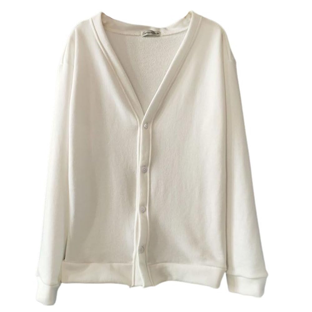 Amazon.co.jp: 全19色 カーディガン vネック 裏毛 スウェット カーデ