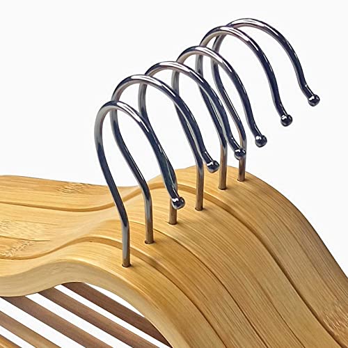 Cintres en bambou renforcé 44cm lot de 10 antidérapants sans bosses pour suspendre vos vêtements - 3