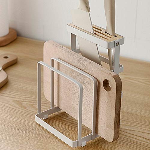Acquire Kitchen Small Fresh Vertical Knife Holder Knife Holder Rack Multifunctional Kitchen Knife Pot Lid Cutting Board Knife Storage Rack #TOP2