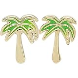 Pura Vida Gold-Plated Paradise Palms Stud Earrings - Sterling Silver - 1 Pair