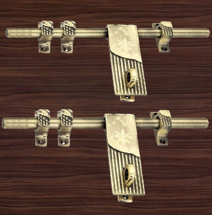 Pekt Locks 10 Inch Brass Aldrop in Antique Finish for Single Door, Double Door / Door Aldrop / Brass Aldrop for Main Door / Door Accessories / Door Decor, Model 131, 16 mm Dia (10 Pack of Two Aldrop Units ) (B0B1JB87NH) Amazon Price History, Amazon Price Tracker