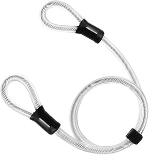 Garneck Cable Heavy Duty Bike Lock Steel Cable Bike Lock Cable Lock Mountain Bike Lock Bike Lock Wire Lock Safety Wire Lock Cable to Weave Safety Rope Parts Bicycle Lock Zinc Alloy Silver