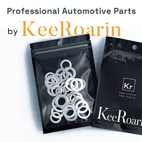 Image of 20Pcs M12 Oil Drain Plug Gasket, Aluminum Crush Washer, Seal Ring by KeeRoarin, 12mm*18mm*2mm
