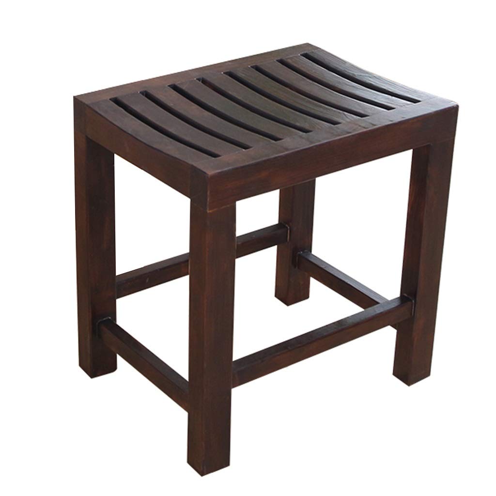 Banc de Douche en Bois pour Ambiance Spa et Rangement de Salle de Bain