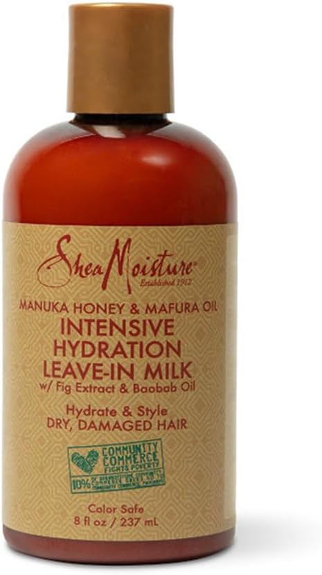 SHEA MOISTURE Manuka Honey and Mafura Oil Intensive Hydration Leave In Milk, 237 ml, Multi