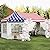 Outsunny 22.3 x 16.4 ft Party Tent, Wedding Tent with Sidewalls, Heavy Duty Canopy Tent Outdoot Gazebo with 6 Church Windows and 2 Doors, Tents for Parties, Events, American Flag