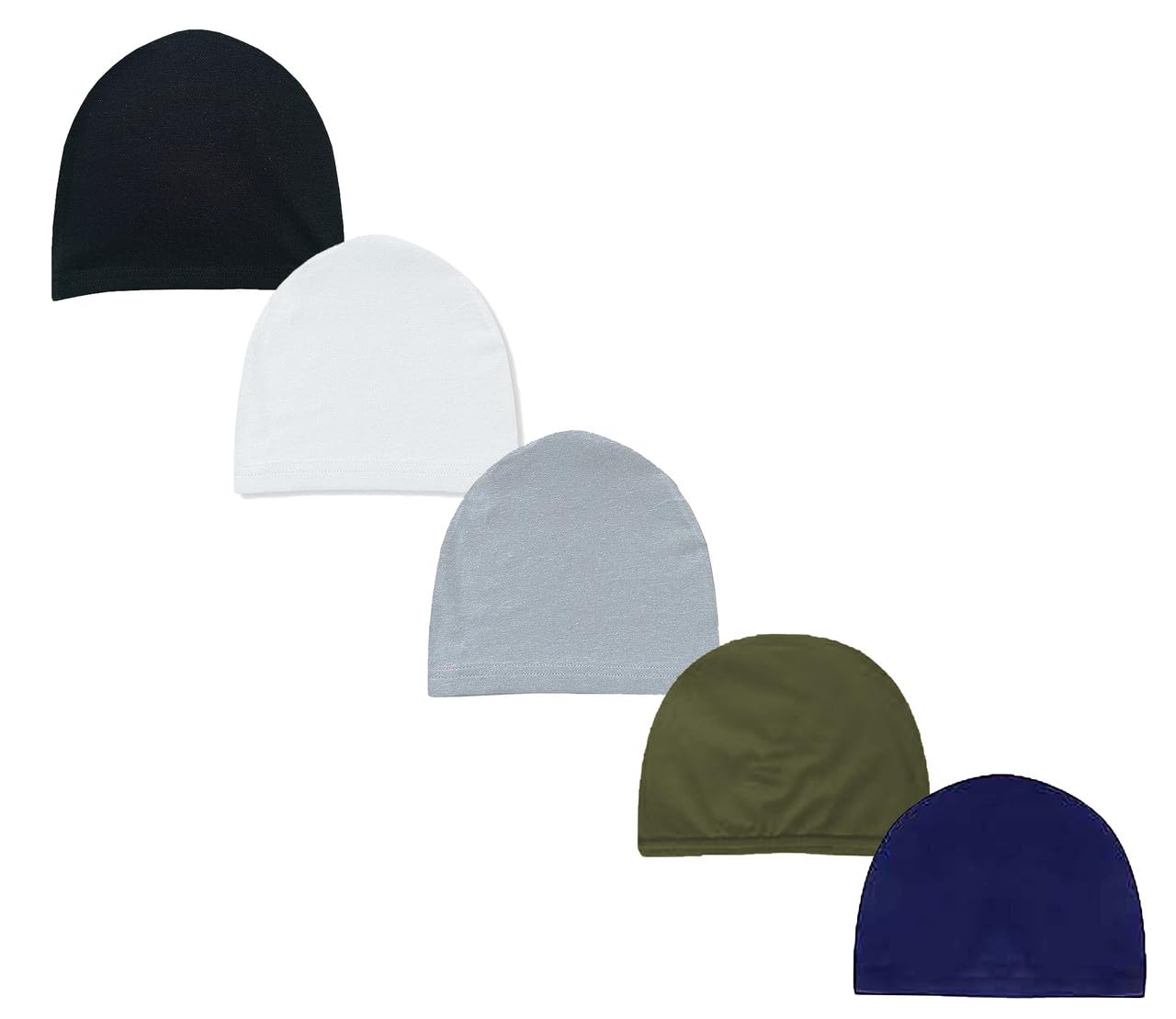 Cotton Helmet Skull Cap for Men,Women and Girls,Free Size Pack of 5-image-27