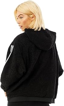 adidas Originals Womens Full Zip Fleece Hoodie Jacket, Black