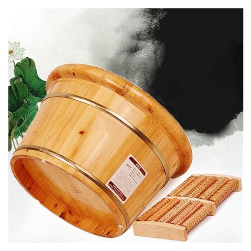 Tina de madera maciza para pies, spa de remojo miniatura 3