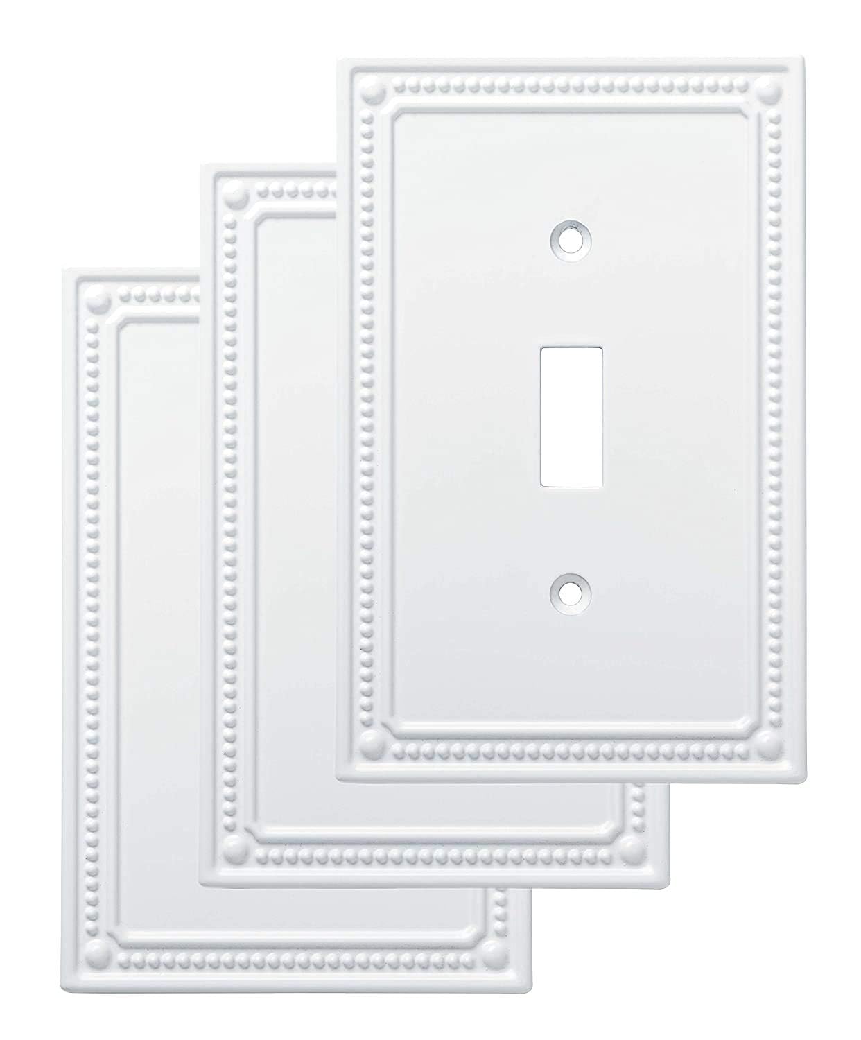 Interrupteur simple classique à perles blanc Franklin Brass W35058V-PW-C lot de 3