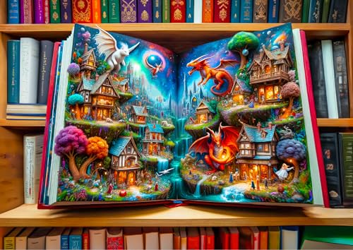 Puzzle de madera WOODEN.CITY Enchanted Tales 1100 piezas para adultos, estilo fantasía, tamaño 20.43 x 15.16 in miniatura 2