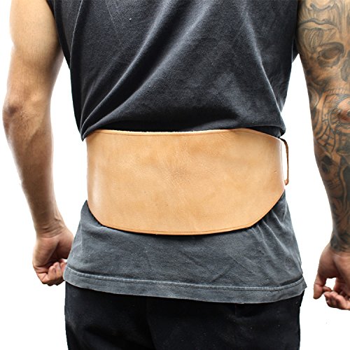 Last Punch 6" Body Building Unpadded Leather Weight Lifting Belt Gym Fitness New
