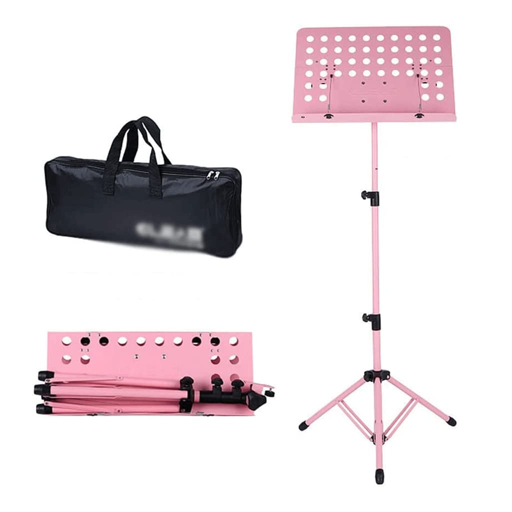 Atriles De Música De Altura Ajustable, Atriles De Metal Plegables Portátiles para Partituras con Bolso para El Hogar, La Escuela, Soporte para Libros,
