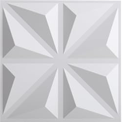 Revestimiento De Pared Palillería De Mdf Warmiehomy Paneles de pared 3D de 19.7 x 19.7 pulgadas, 12 paneles de pared decorativos con efecto floral 3D, azulejos de pared blancos para sala de estar, dormitorio, baño, decoración de pared