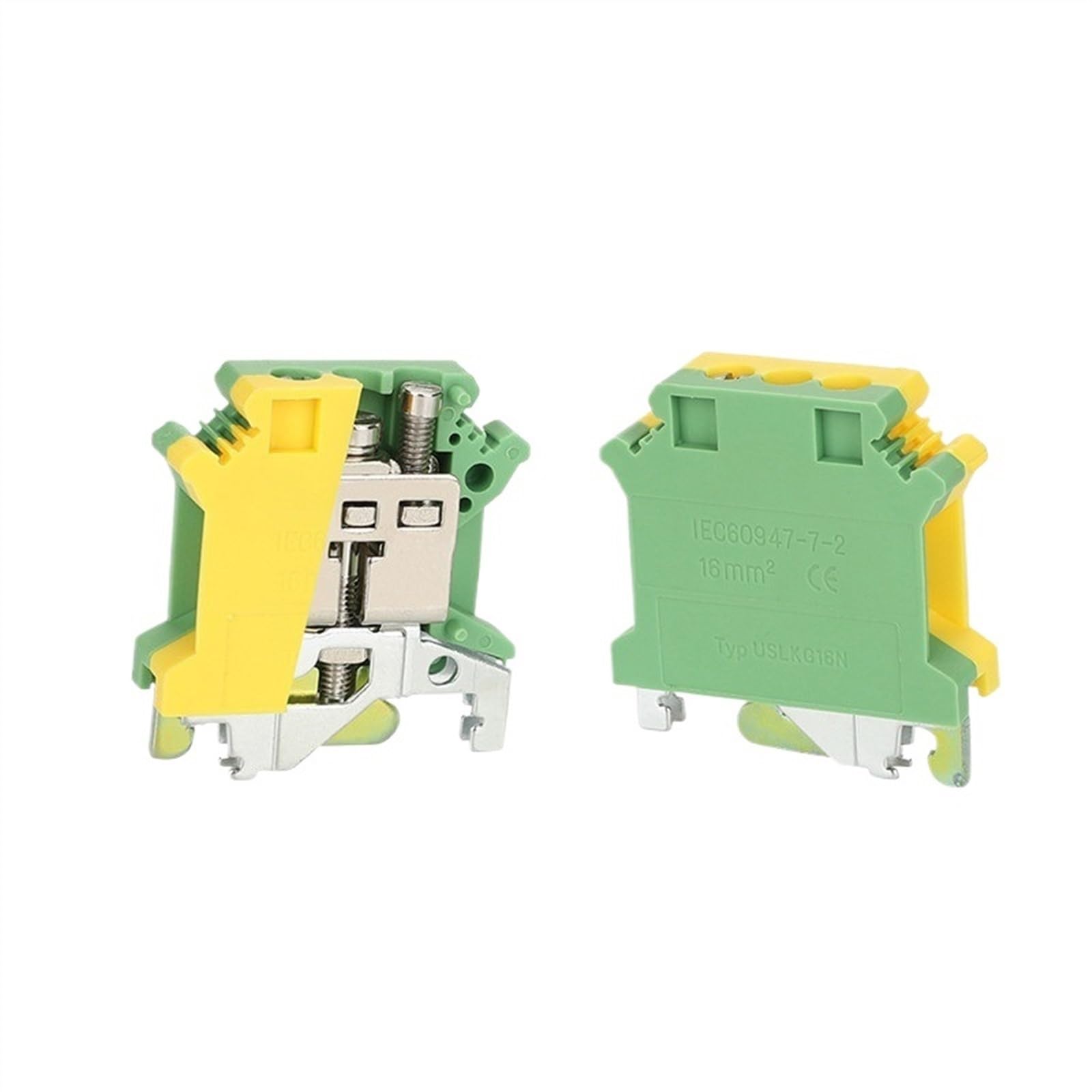 5 pièces UISLKG16 Installation de vis universelle protection de terre fil de terre connecteur électrique bornier Rail DIN UISLKG 16