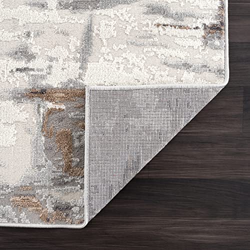 Tapete decorativo Abani 4 x 6 pies gris moderno miniatura 6