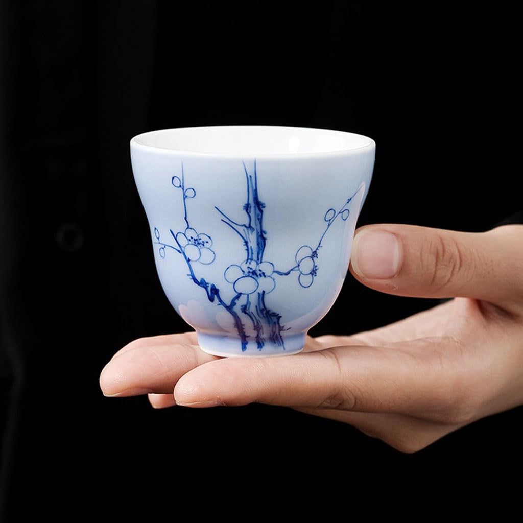 Filiżanki Matcha Ręcznie Malowana Śliwka Kwiat Herbaty Kubek Host Kubek Domowy Ceramiczny Kubek Do Herbaty Kuchnia Wykwintny Osobisty Kubek Do Herbaty Zestaw Do Herbaty Kubek Zaparzacz