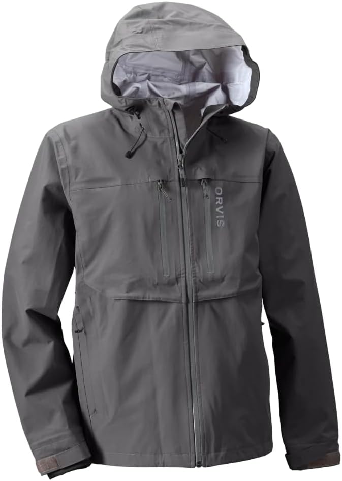 Orvis Men's Clearwater Wading Jacket - Hooded 20K Waterproof Jackets for Men with Integrated Cuff System
