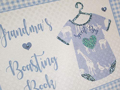 White Cotton Cards Grandma's Boasting Book Photo Album Blue Vest (BV3T), Blue,white, Medium - Image 2
