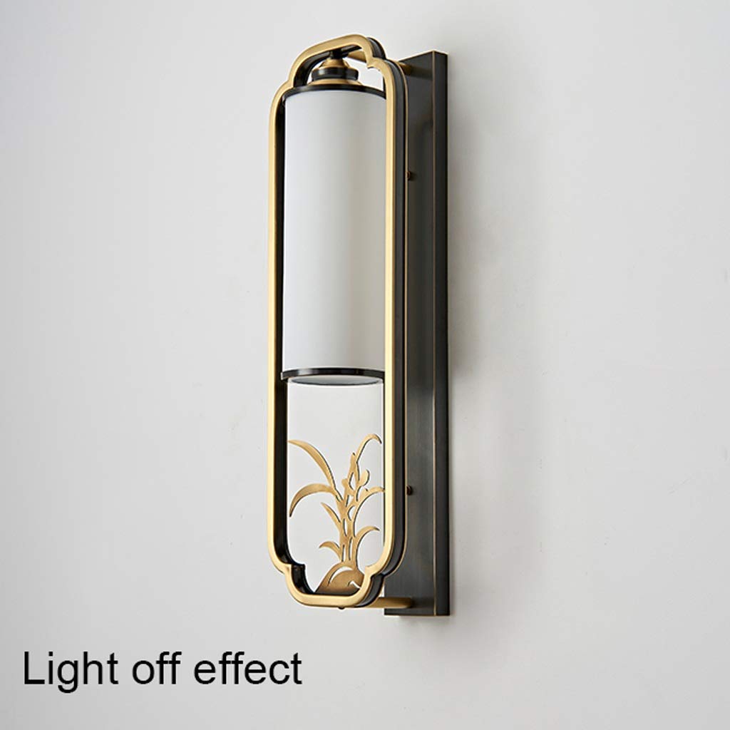 TOMYEUS Applique Murale Interieur Lampe Murale de Style Chinois Moderne de Salon Fixe Lampe Murale de cuivre Créatif Chambre Créateur Couloir Applique Énergie Lampe Murale Lampe Murale (Color : A)