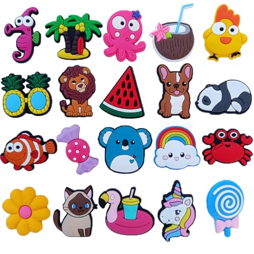 homenatur Anstecknadeln für Crocs Sanitär-Clogs – 20 Stück – dekorative Pins – Schuhanhänger – Zubehör und Verzierungen für Schuhe – Damen Herren Kinder – Gesundheit Gastgewerbe – Arbeit Friseur