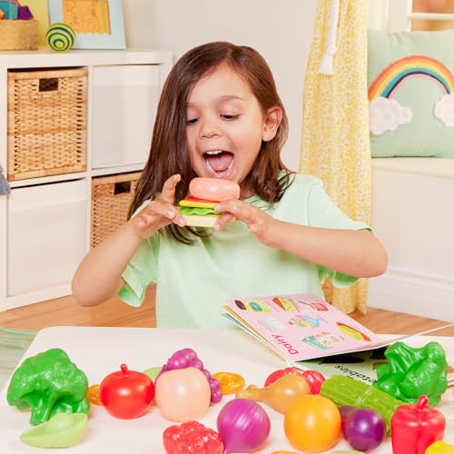 image for B. toys – Foodie Fun – Pretend Play Food & Board Book Set – 32 P