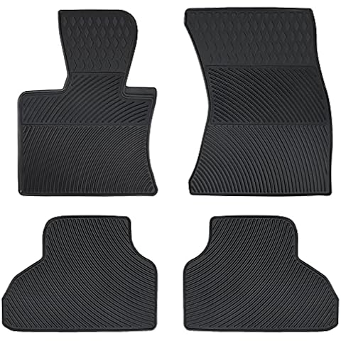 Matericuo Car Floor Mats Custom Fit for BMW X5 F15 2014-2018,X6 F16 2015-2019 Full Black Rubber Auto Liner Mats All Weather Protection Heavy Duty Odorless Cover