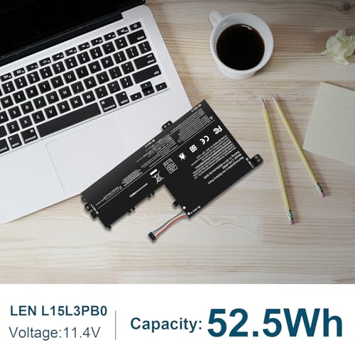 Image of ASUNCELL L15L3PB0 L15M3PB0 L15C3PB1 Laptop Battery Replacement for Lenovo Flex 5 1570 1470 IdeaPad 320S-14IKB 320S-15ABR 320S-15AST 320S-15IKB 320S-15ISK 520S-14IKB Series L15M3PB0 Type-A