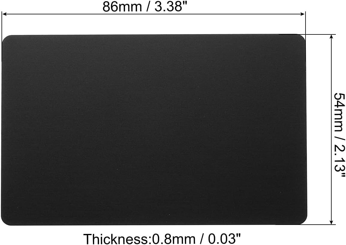PATIKIL 0.8mm Metal Business Cards, 10 Pack Blank Name Card Laser Engraving Anodized Aluminum for DIY Gift Cards Black - Image 3