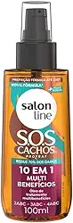 Salon Line, Óleo 10 em 1, SOS Cachos, Multibenefícios, Vegano - Para Cabelos Cacheados e Crespos, 100ml
