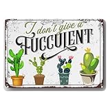 Photo Gallery targa in metallo vintage con scritta "i don t give a fucculent", divertente decorazione con cactus, poster motivazionale, per giardino, cortile, club, casa, bar, pub, 20,3 x 30,5 cm Photo Gallery targa in metallo vintage con scritta "i don t give a fucculent", divertente decorazione con cactus, poster motivazionale, per giardino, cortile, club, casa, bar, pub, 20,3 x 30,5 cm