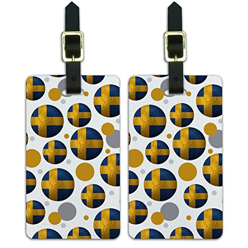 Graphics & More Soccer Futbol Football Country Flag I-z - Sweden Flag Soccer Ball Carry-On Luggage, White