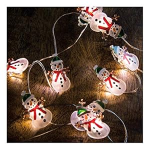 Primitives by kathy miniature battery operated wire light strand 5 long snowman  urban country home decor