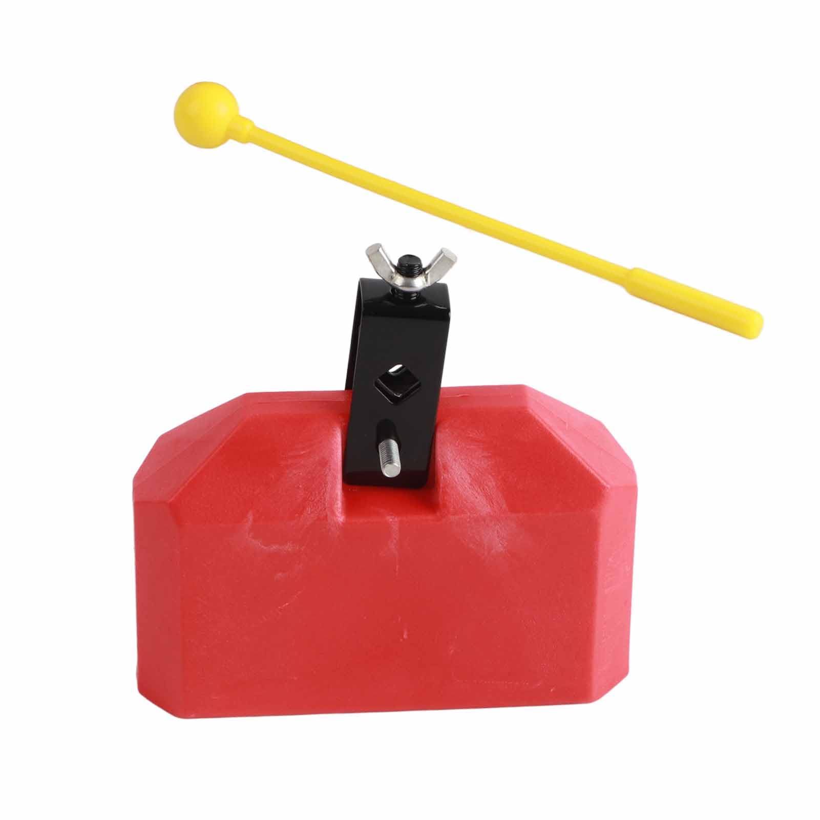 ABS Cow Bell, Clear Sound for Sports Events, Wedding, Versatile Usage, Adjustable Strap (Red Wooden Fish)