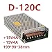 120W Dual Output Power Supply 100-240VAC D-120A 120B 120C 5V 12V +5V 24V +12V-12V +15-15V +24V-24V Industrial Machine Tool SMPS(D-120-15F)