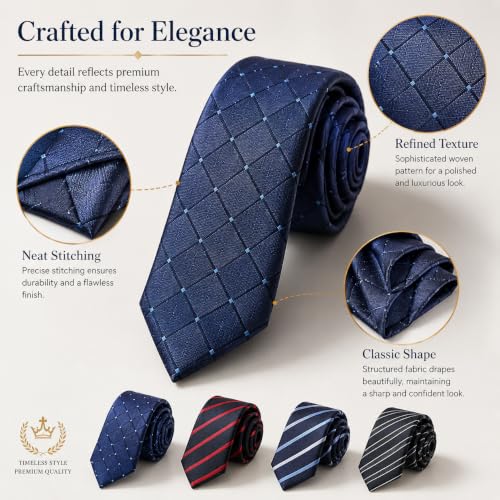 Image of WeiShang Neckties for Men, Classic Formal Tie