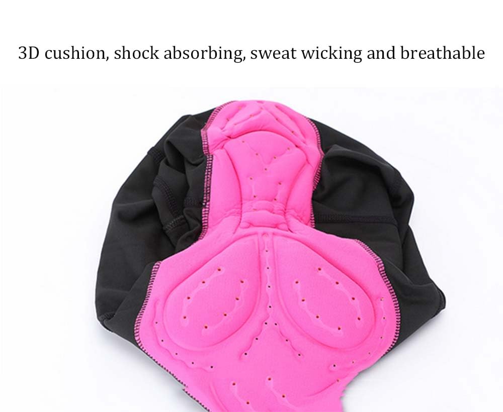 Pantalones Cortos de Ciclismo para Mujer 3D Gel Padded Bike Bicycle MTB Liner Undershorts Breathable Shockproof Quick-Drying
