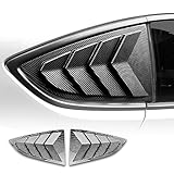 KUNGKIC for Toyota GR86 86 Subaru BRZ 2021 2022 2023 2024 Rear Side Window Scoop Louvers Air Vent Scoop Louvers Covers ABS Sun Rain Shade Vent 2PCS Exterior Decoration Glossy Carbon Fibre Pattern