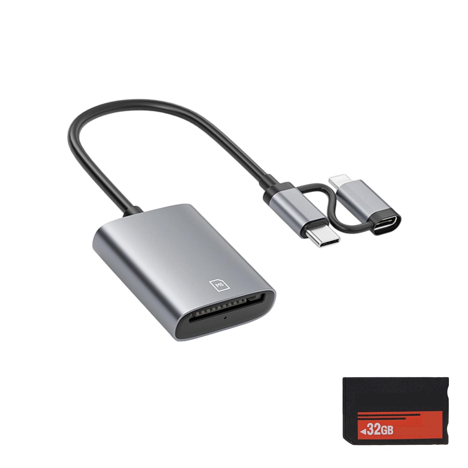 COOLHOOD Set di bastoncini e lettori di trasferimento dati ad alta velocità con archiviazione multipla per riprese continue Fotografia Lettore in metallo ABS